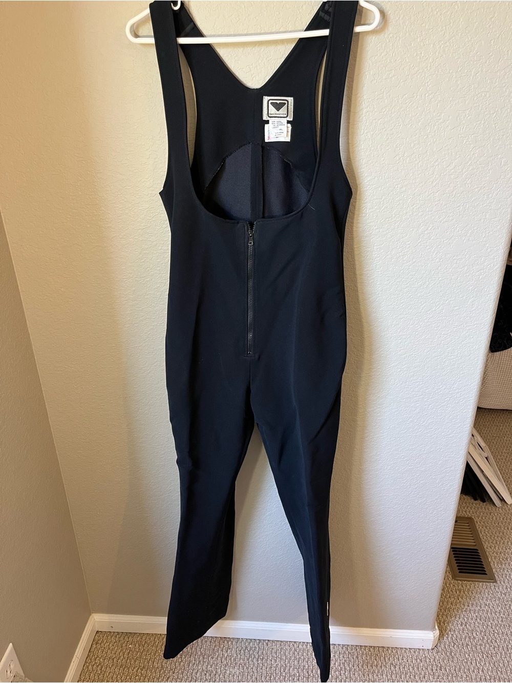 Vintage Obermeyer Black Wool Blend Ski Bib Overalls Women’s 14L Made in Japan